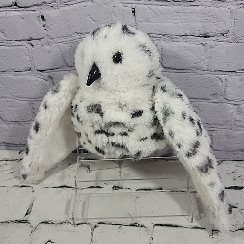 Folkmanis Large 9"x20" Snowy Owl Full Body Hand Puppet with Rotating Head
